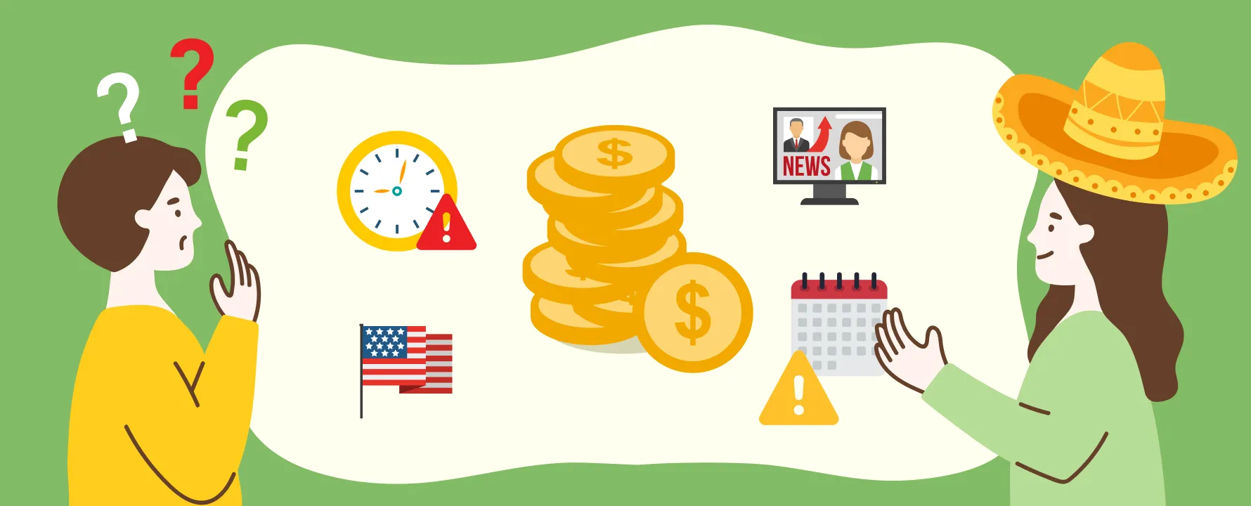 FXでメキシコペソを取引する際のリスクを示す警告アイコンの画像