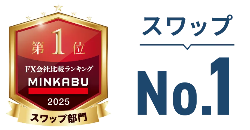 スワップNo.1 MINKABU スワップ部門 FX会社比較ランキング 2025 第1位